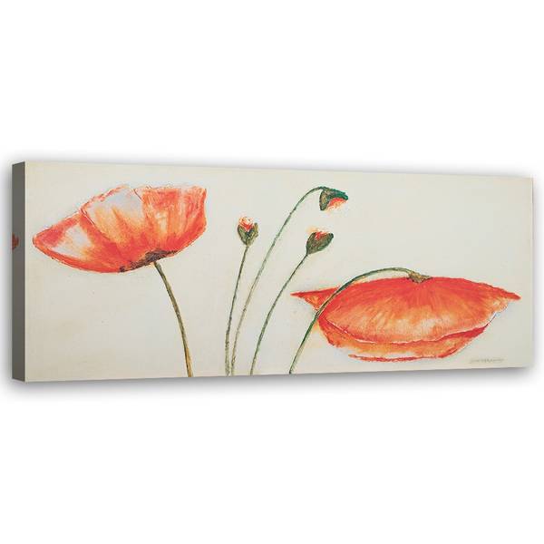 Wandbild verwelkte mohnblumen collage 150 x 50 cm