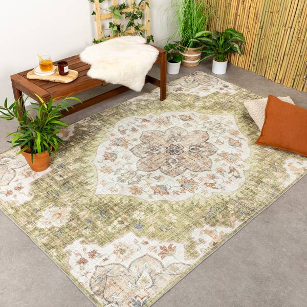Tapis  Mandala Vert - 200 x 290 cm