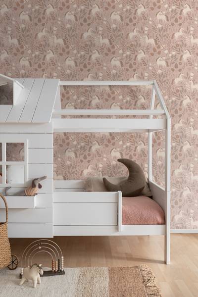 papier peint licornes 7459 Rose foncé - Polaire - 53 x 1005 x 53 cm