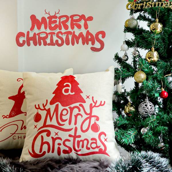 4er-Pack Kissenbezügen+706-40 Rot - Weiß - Textil - 40 x 20 x 40 cm