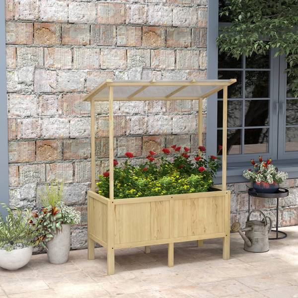 Hochbeet 845-987V00ND Braun - Massivholz - 60 x 152 x 110 cm