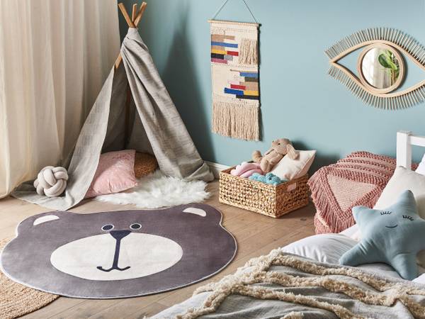 Tapis enfant COLARGOL Beige - Noir - Marron - Textile - 120 x 120 x 120 cm