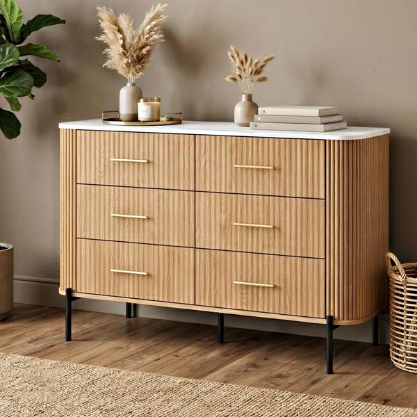 Kommode Kokunse Braun - Holzwerkstoff - Metall - 120 x 78 x 42 cm