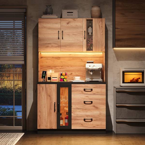Buffetschrank GLOWNatur Ⅵ Braun - Holzwerkstoff - 105 x 180 x 40 cm