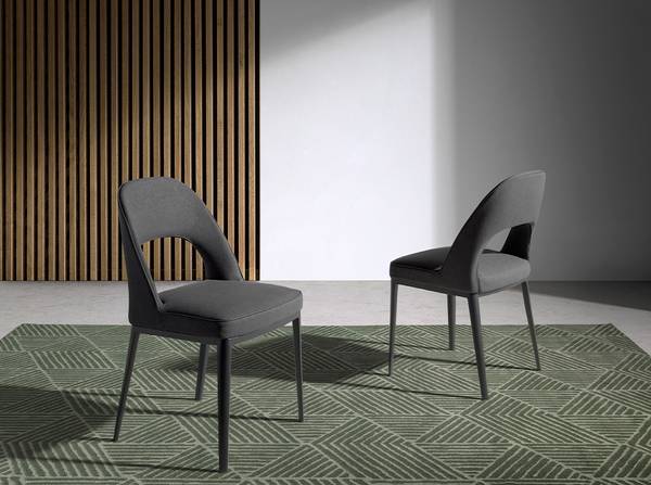Stuhl 4023 Schwarz - Mischgewebe - Strukturstoff - Flachgewebe - Webstoff - 47 x 80 x 50 cm