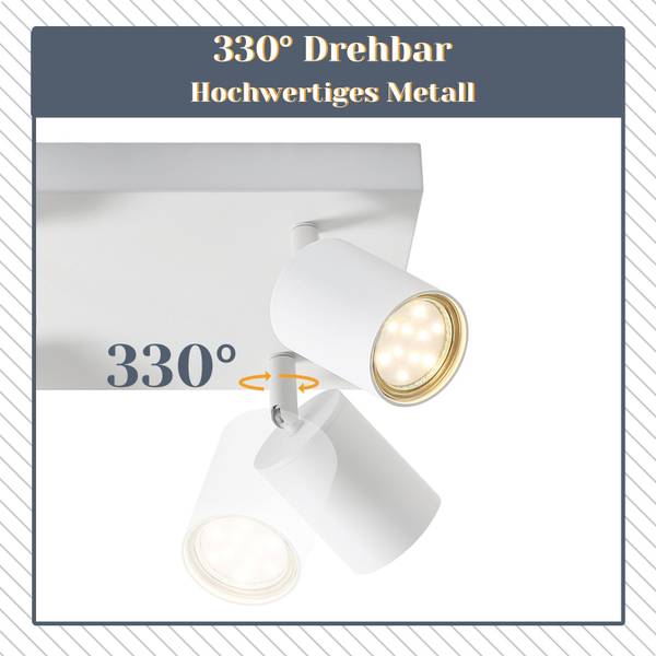 Deckenlampe Mory Weiß - 20 x 40 cm