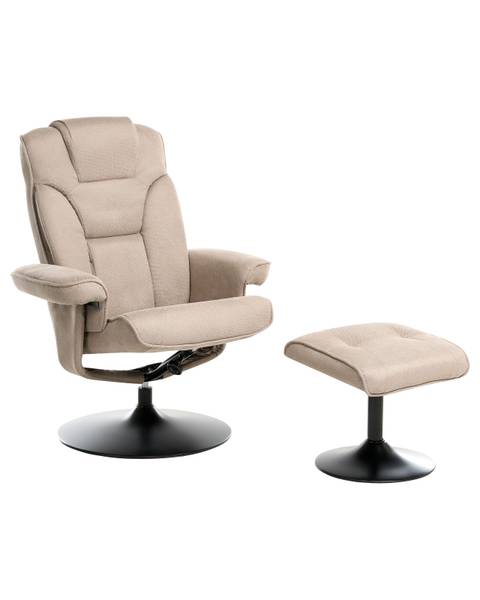 Fernsehsessel NYKS 2-tlg Beige - Schwarz - Grau - Textil - 87 x 98 x 81 cm