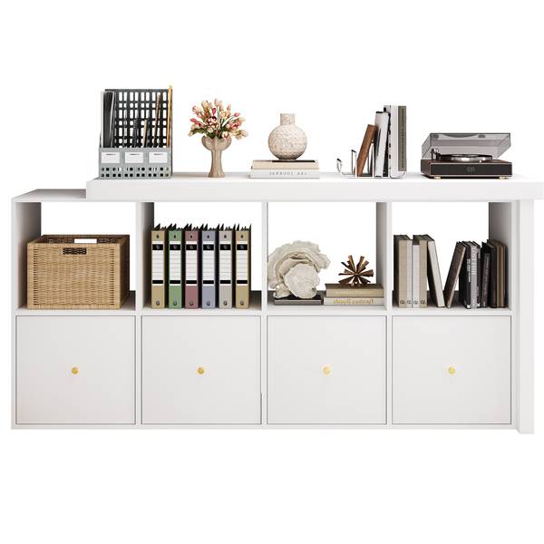 Hoekbureau CHANGLucy wit - plaatmateriaal op houtbasis - 140 x 78 x 120 cm