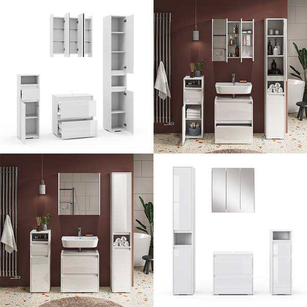 Badmöbel-Set Majest 40116, 4er Set 60 x 30 cm