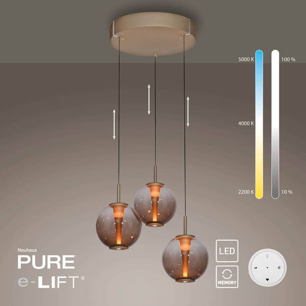 Pendellampe E-Infinity Bronze