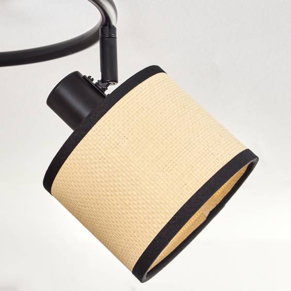 Deckenleuchte Tamarispa Beige - Schwarz - Aluminium - 46 x 24 x 40 cm
