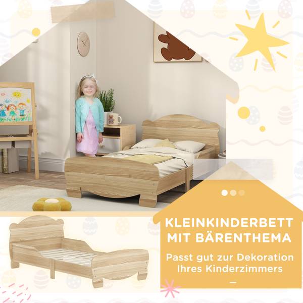 Kinderbett 313-022V90ND Braun - Holzwerkstoff - 80 x 55 x 144 cm
