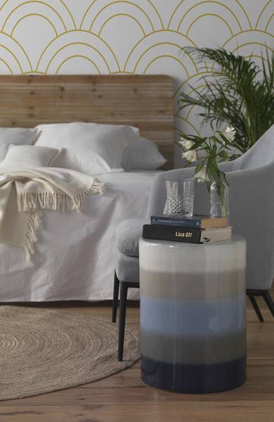 Hocker 10161 Grau - Keramik - 32 x 43 x 32 cm
