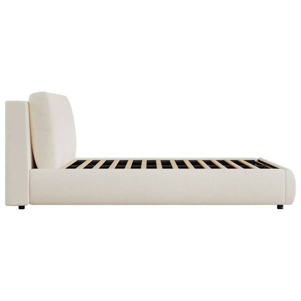 Polsterbett Zoom Ⅰ Beige - Holzwerkstoff - 194 x 90 x 230 cm