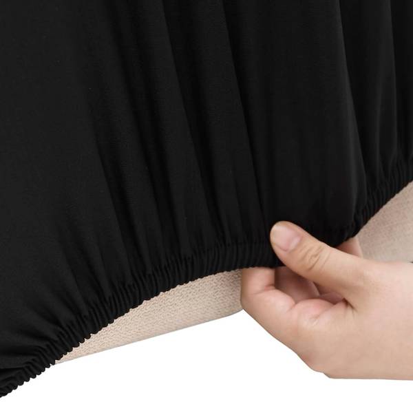 Bankhoes 332933 zwart - Breedte: 185 cm