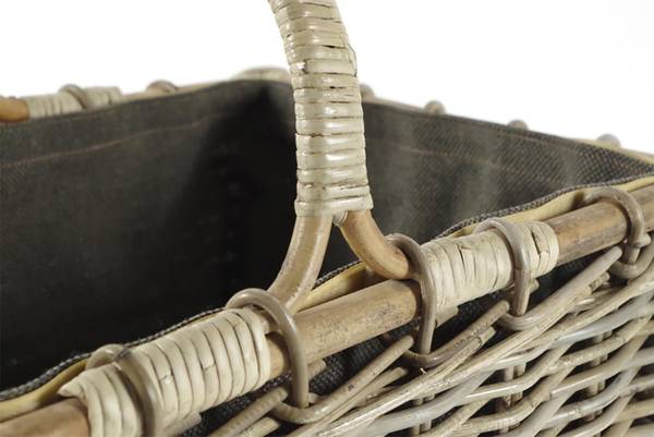 Kaminholzkorb FIREW 29242-33 Braun - Rattan - 38 x 33 x 50 cm