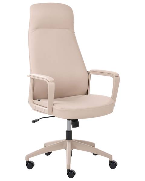 Bürostuhl ARDOUR Beige - Schwarz - Kunstleder - 68 x 115 x 68 cm