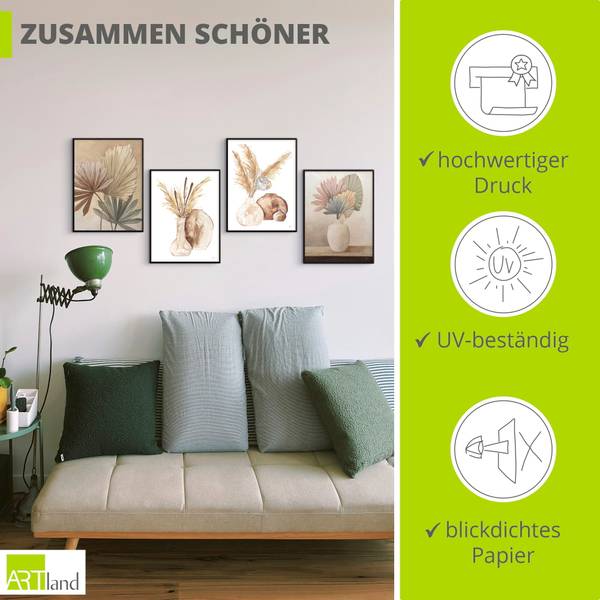 Poster Vintage Plants Set 4tlg. 45 x 60 cm