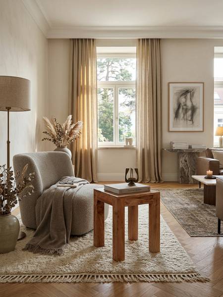Beistelltisch NAKO 35 x 45 x 35 cm - Beige