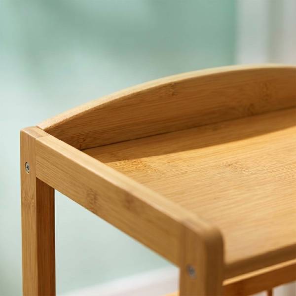 Servierwagen Bambus Braun - Bambus - Kunststoff - 53 x 80 x 30 cm
