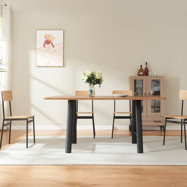 Tischgestell Hullem 2er Set Schwarz - Stahl - 70 x 72 x 10 cm