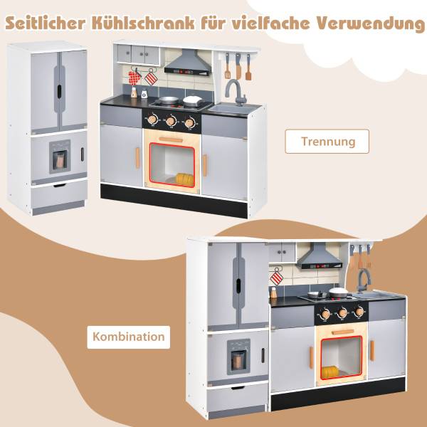 Kinderküche 81740692 Grau - Holzwerkstoff - 1 x 1 x 1 cm
