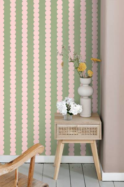 Tapete 132138 Pink - Papier - 53 x 1005 x 53 cm