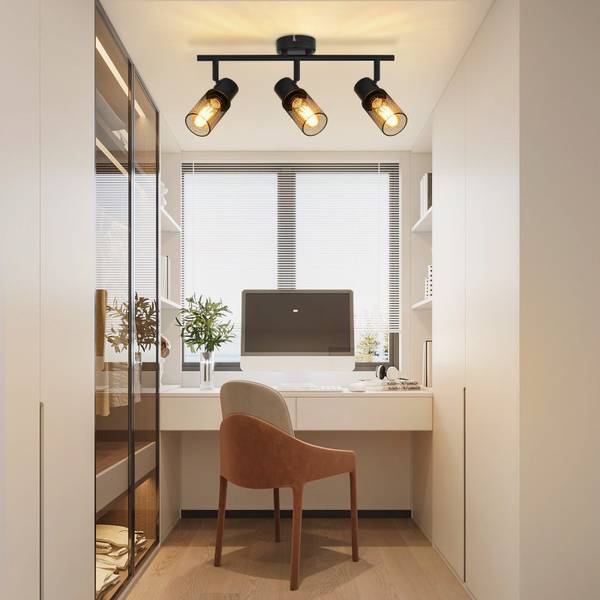 Plafonnier Käfig 3 ampoules Noir - Métal - 16 x 21 x 48 cm