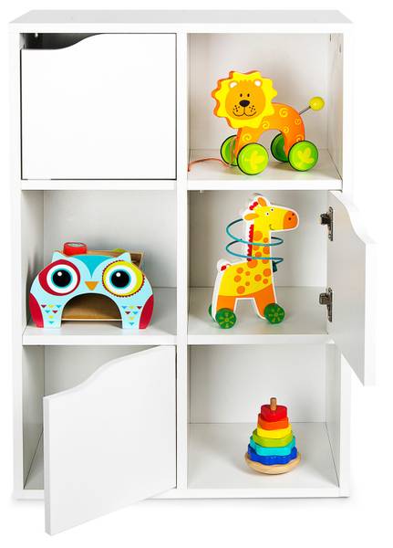 Bibliothek Kubico Slim Weiß - Holzwerkstoff - 29 x 90 x 60 cm