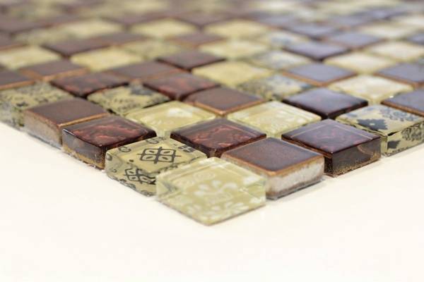 Mosaikfliesen 83-CMCB25 Beige - Glas - 30 x 30 x 30 cm