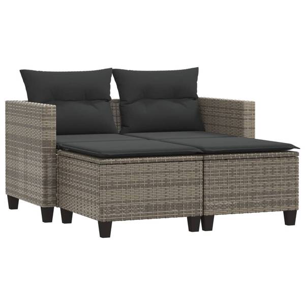 Gartensofa 3033174 (3-teilig) Grau