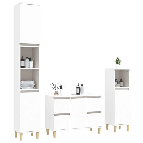 Badmöbel 3029318 3-teilig Weiß