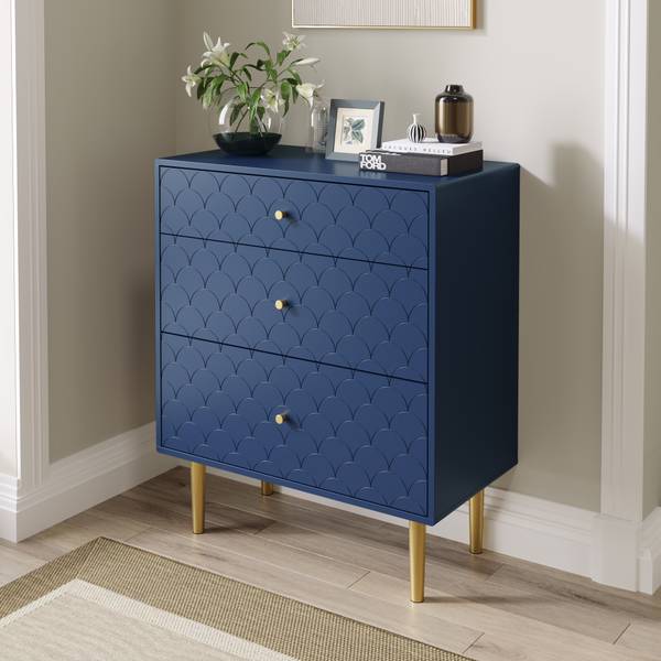 Sideboard Kaugzun Blau - Holzwerkstoff - 40 x 80 x 70 cm