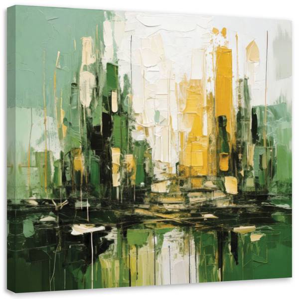 Canvas schilderij Stad 60 x 60 cm