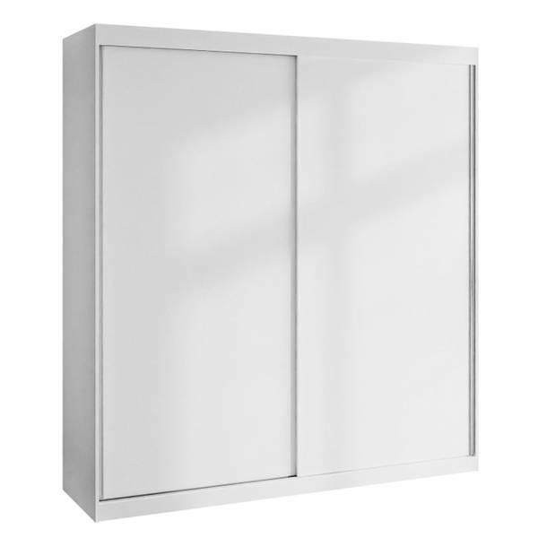 Kleiderschrank BASTER 200 Weiß - Holzwerkstoff - 200 x 215 x 58 cm