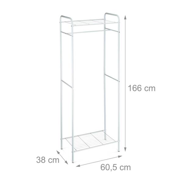 Kleiderständer mit Ablage SANDRA Weiß