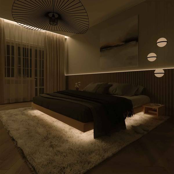 Massivholzbett CARRE & Zwei Nachttische Buche Dekor - Breite: 140 cm