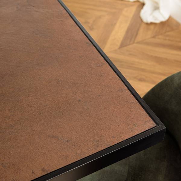 Esstisch BASILE Schwarz - Metall - 100 x 76 x 220 cm