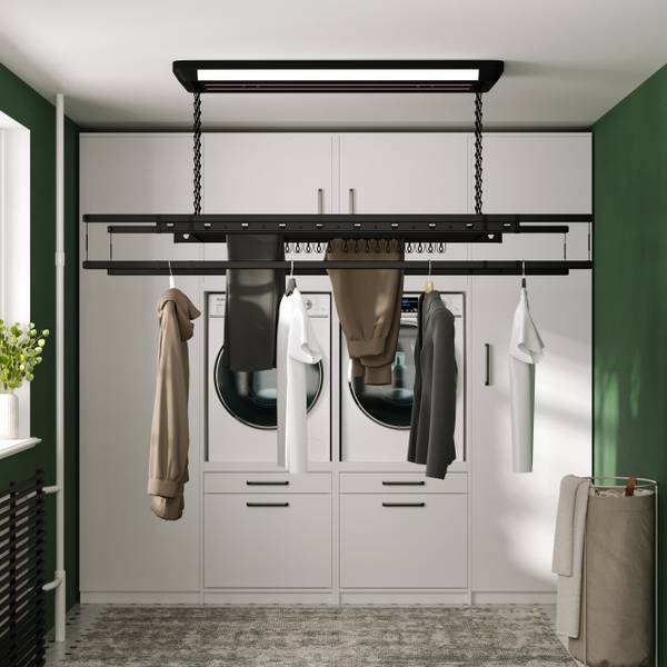 Étendoir à linge Topdry Elite Noir - Métal - 33 x 17 x 120 cm