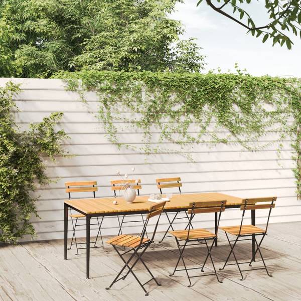 Bistrostuhl 3006379-3 (6er Set) Schwarz - Akazie - 40 x 79 x 39 cm