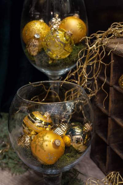 Weihnachtsbaumkugeln 9-tlg. Glas - 10 x 10 x 10 cm