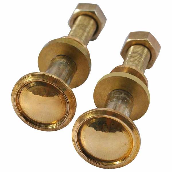 Roues de remplacement 48016 (lot de 2) Marron - Teck - 16 x 3 x 16 cm