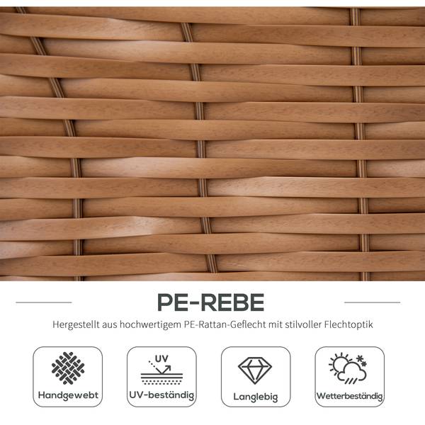Strandkorb 867-107 Braun - Polyester - 79 x 160 x 150 cm