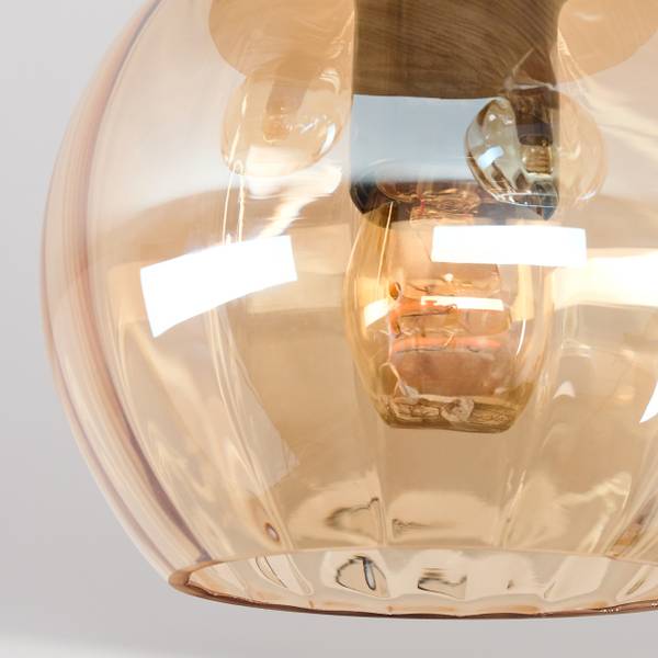 Deckenleuchte Cesaro Orange - Aluminium - Klarglas - 42 x 29 x 35 cm