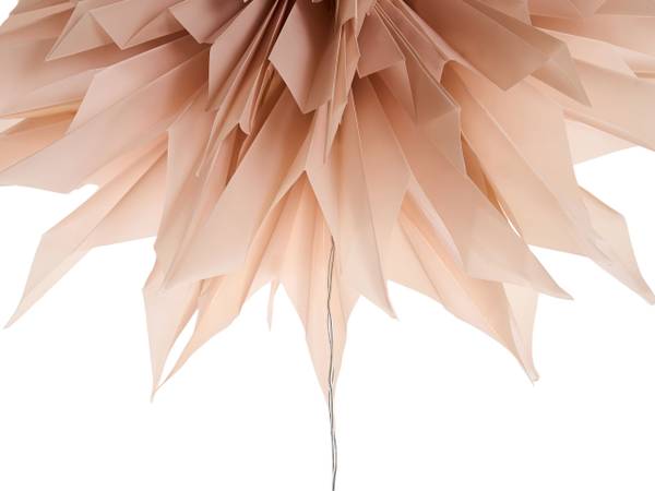 LED Deko FORSAN 3-tlg Braun - Pink - Weiß - Papier - 41 x 41 x 16 cm