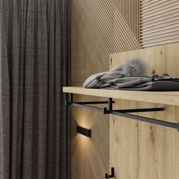 TOP II Garderobe Braun - Holzwerkstoff - 98 x 115 x 37 cm