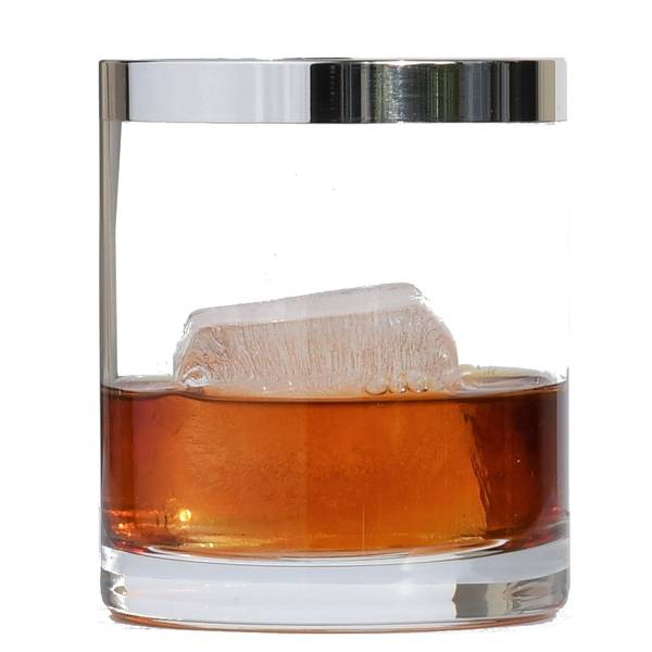 WHISKY GLAS SET MIT FEINSILBERRAND Glas - 8 x 8 x 8 cm