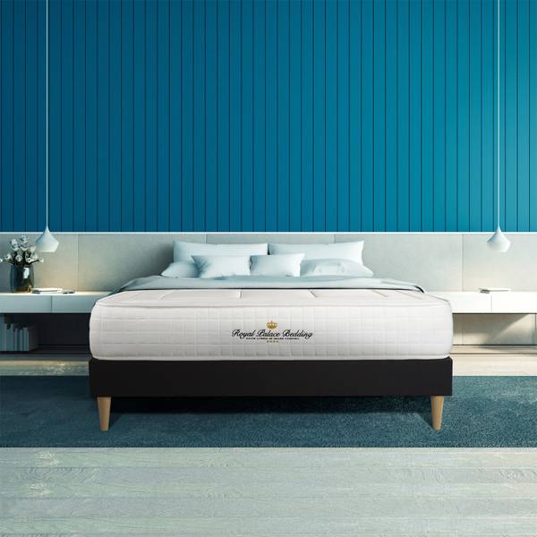 Bettgestell und Matratze Balmoral -  13 Schwarz - Massivholz - 130 x 53 x 210 cm