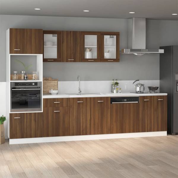 Hangende Kast 3016496-2 bruin - donker eikenhout - 80 x 81 x 46 cm