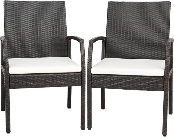 Tuinstoel TI92052-4NL (set van 2) bruin - rotan - 55 x 89 x 62 cm